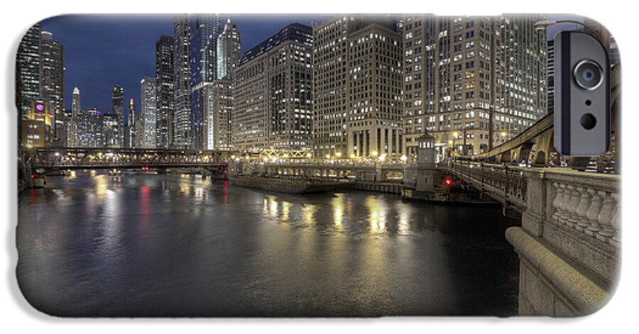 Chicago iPhone 6 Case featuring the photograph Franklin and Wells St Bridges by Steven K Sembach 