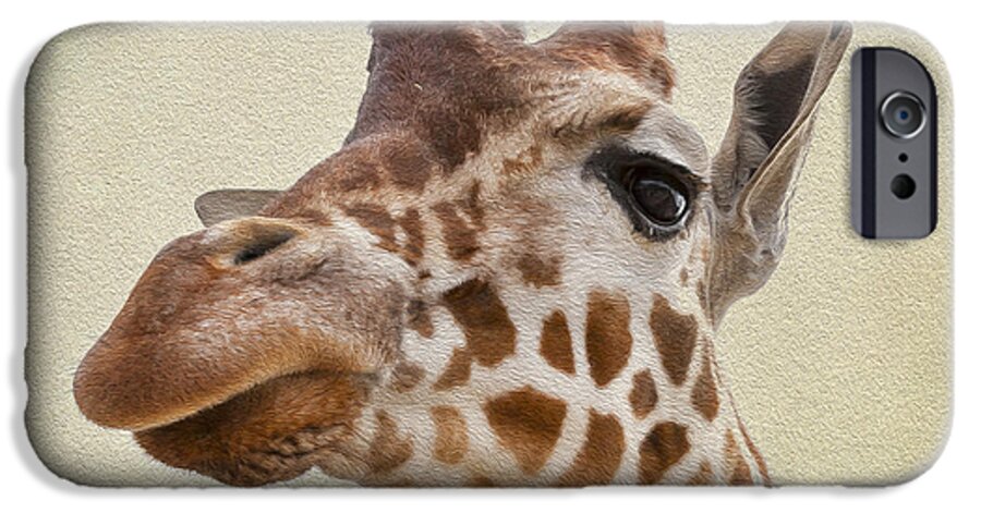 Animal iPhone 6 Case featuring the photograph Giraffe close up by Svetlana Sewell