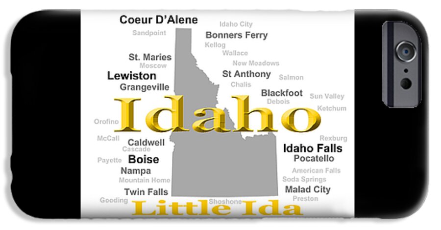 Idaho iPhone 6 Case featuring the photograph Idaho State Pride Map Silhouette by Keith Webber Jr