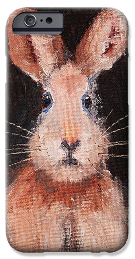 Rabbit iPhone 6 Case featuring the painting Jack Rabbit by Nancy Merkle