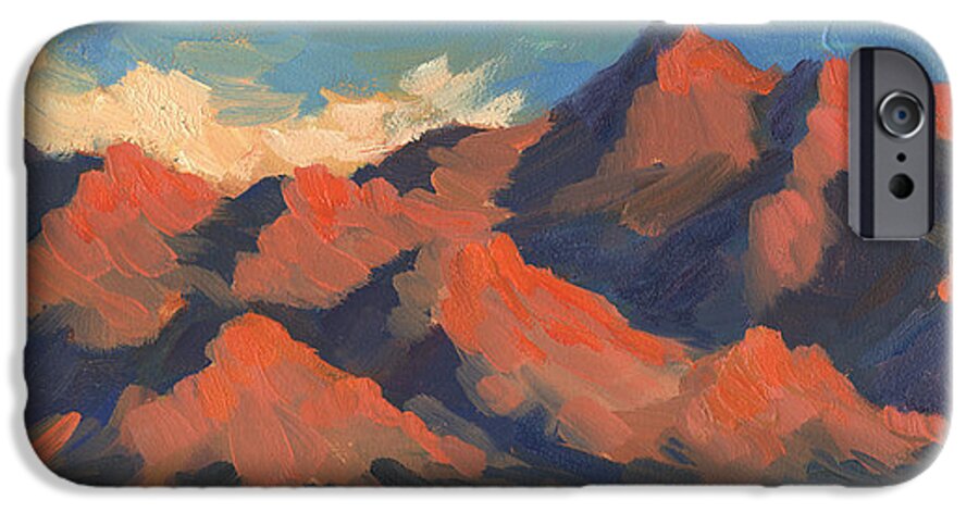 La Quinta Mountains Morning iPhone 6 Case featuring the painting La Quinta Mountains Morning by Diane McClary