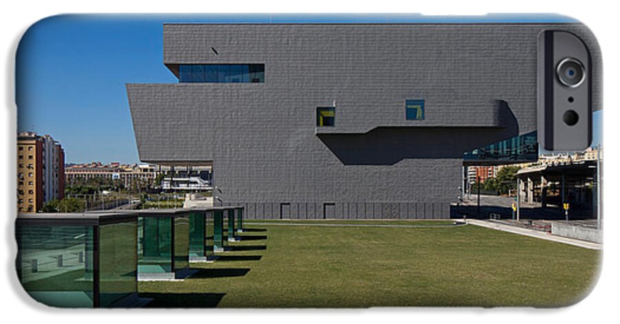 Photography iPhone 6 Case featuring the photograph Lawn At A Museum, Disseny Hub Barcelona by Panoramic Images