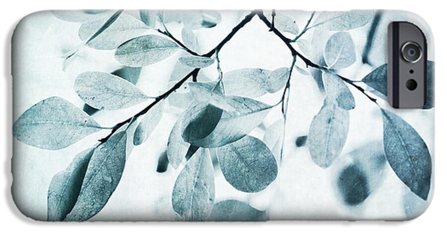Foliage iPhone 6 Case featuring the photograph Leaves In Dusty Blue by Priska Wettstein