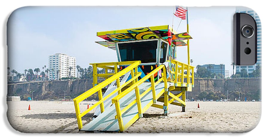 Photography iPhone 6 Case featuring the photograph Lifeguard Station On The Beach, Santa by Panoramic Images