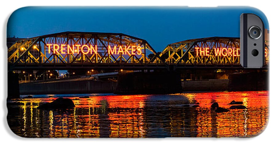 New Jersey iPhone 6 Case featuring the photograph Lower Trenton Bridge by Louis Dallara