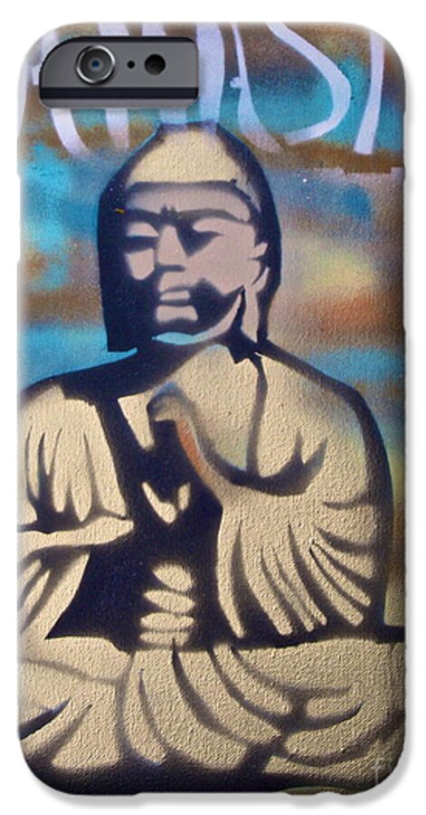  Graffiti iPhone 6 Case featuring the painting Namaste Buddha 2 by Tony B Conscious