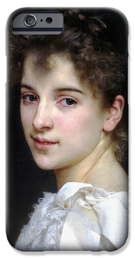 Portrait Of Gabrielle Cot iPhone 6 Case featuring the digital art Portrait of Gabrielle Cot by William Bouguereau