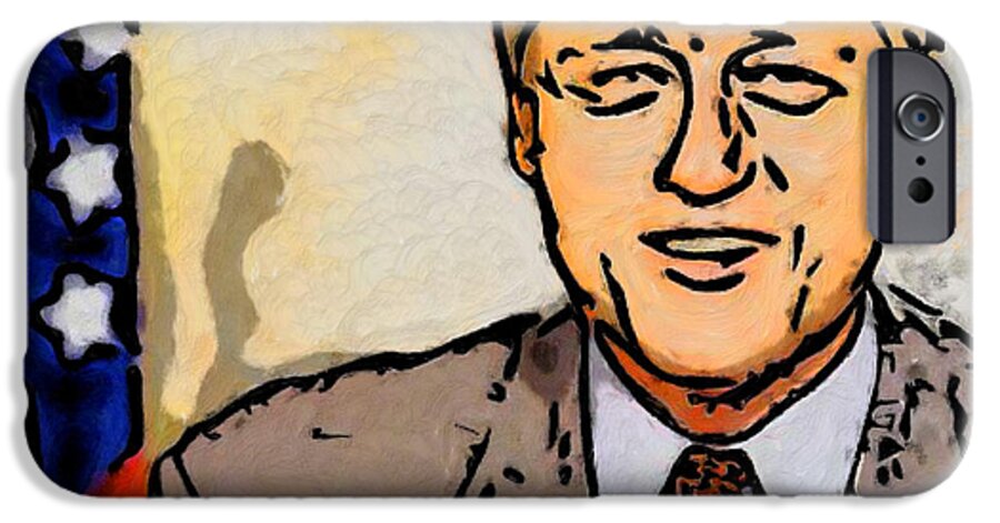 President iPhone 6 Case featuring the painting President Bill Clinton by Bruce Nutting