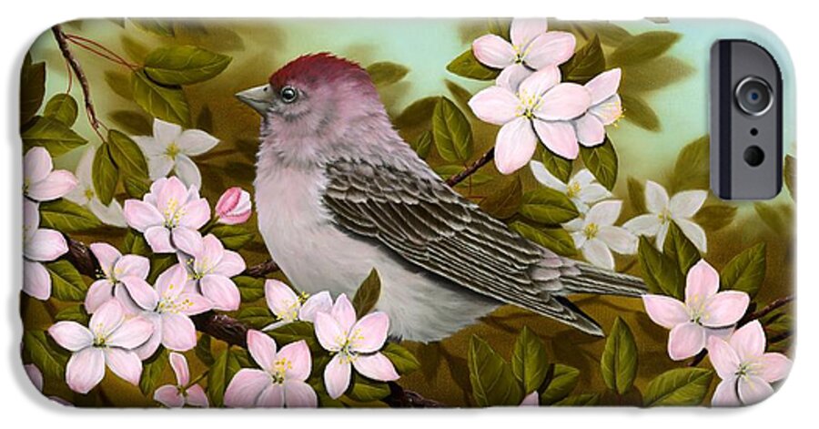 Animal iPhone 6 Case featuring the painting Purple Finch by Rick Bainbridge
