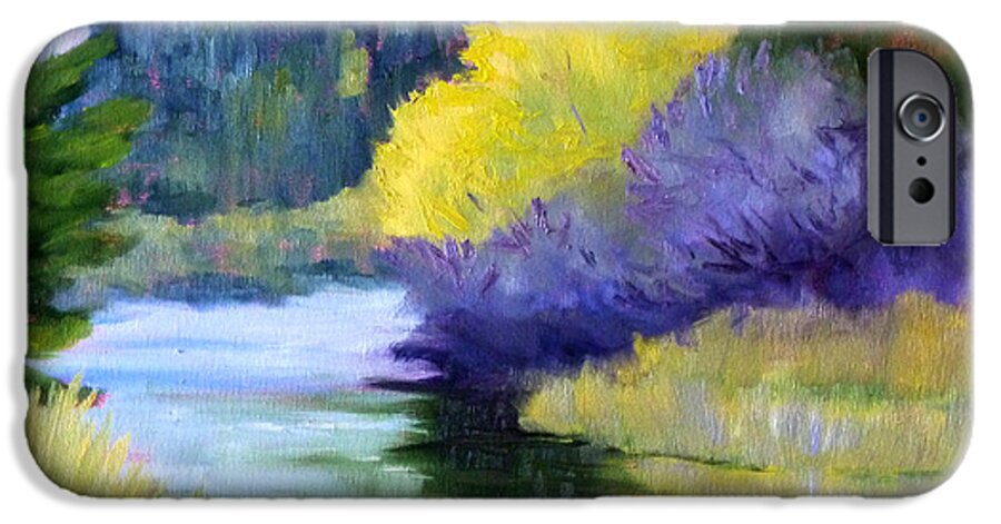 River iPhone 6 Case featuring the painting River Color by Nancy Merkle