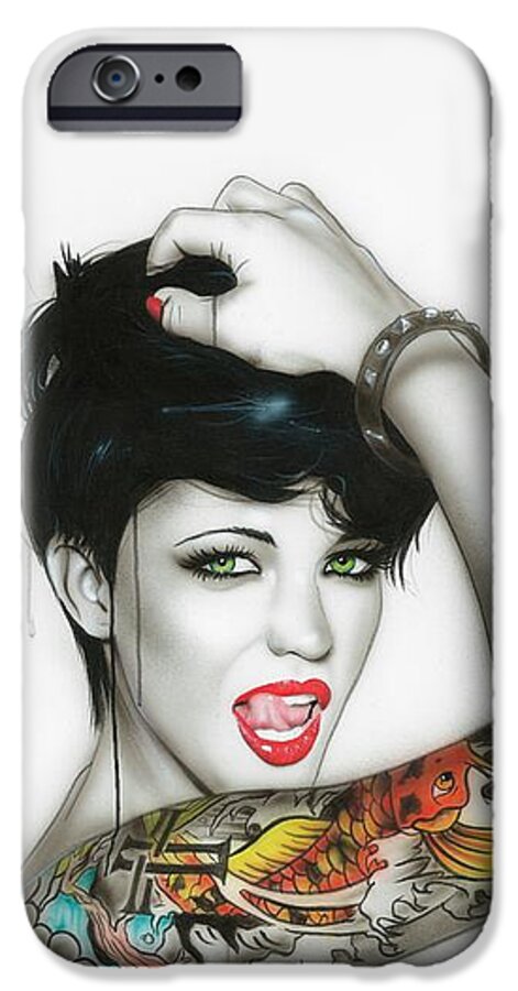 Ruby Rose iPhone 6 Case featuring the painting Ruby by Christian Chapman Art