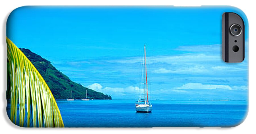 Photography iPhone 6 Case featuring the photograph Sailboats In The Ocean, Tahiti, Society by Panoramic Images