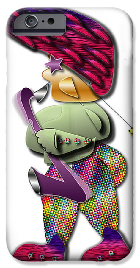 Saxophone Player iPhone 6 Case featuring the digital art Sax Man by Marvin Blaine