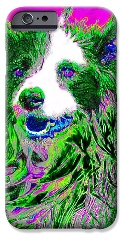 Animal iPhone 6 Case featuring the photograph Sheep Dog 20130125v2 by Wingsdomain Art and Photography