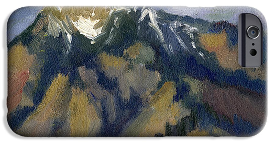 Sierra Nevadas iPhone 6 Case featuring the painting Sierra Nevadas Mount Tom by Diane McClary