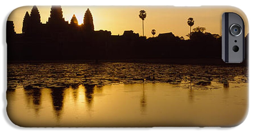 Photography iPhone 6 Case featuring the photograph Silhouette Of A Temple At Sunrise by Panoramic Images
