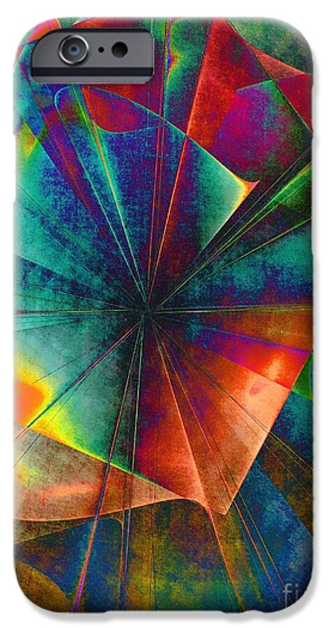 Abstract iPhone 6 Case featuring the digital art Sit with Me on the Carousel by Klara Acel
