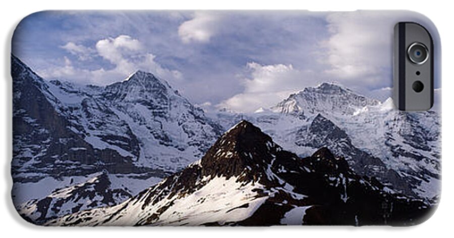 Photography iPhone 6 Case featuring the photograph Snow Covered Mountains, Mt Eiger, Mt by Panoramic Images