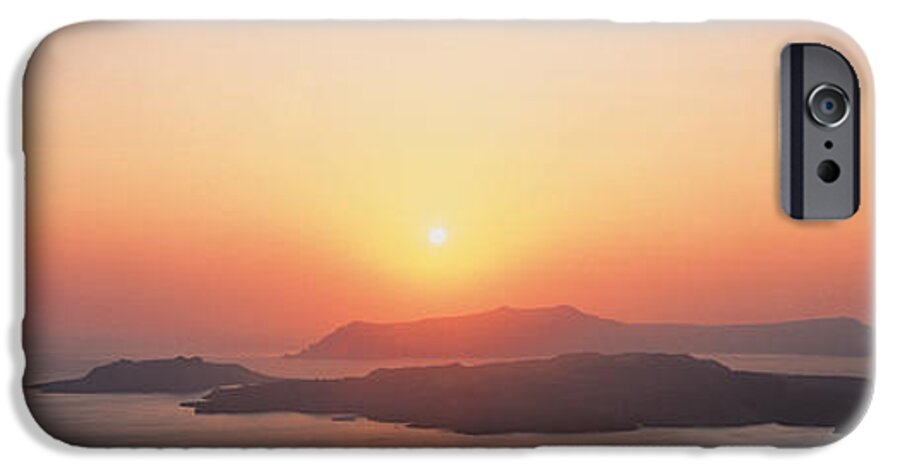 Photography iPhone 6 Case featuring the photograph Sunset Santorini Island Greece by Panoramic Images