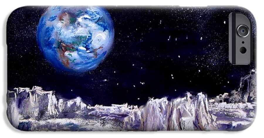 Moon iPhone 6 Case featuring the painting The Moon Rocks by Jack Skinner