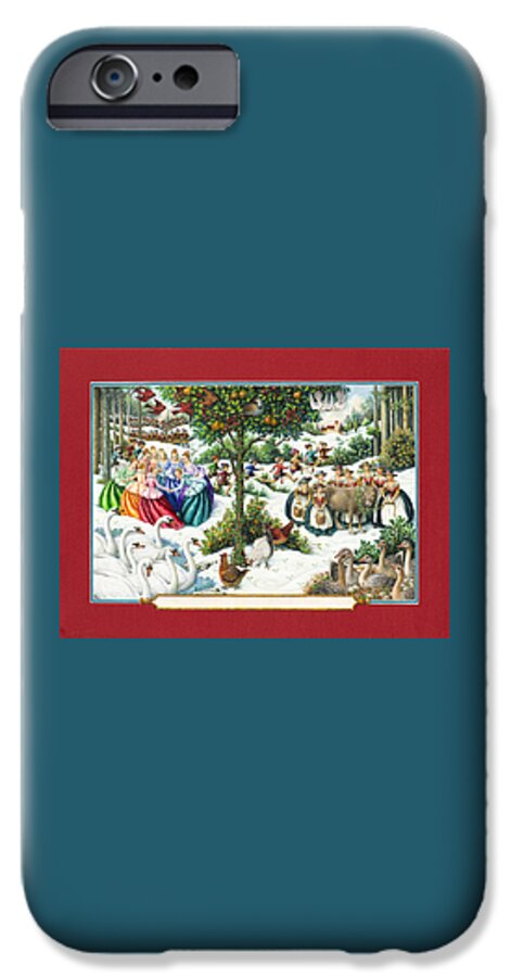 Christmas iPhone 6 Case featuring the painting The Twelve Days of Christmas by Lynn Bywaters