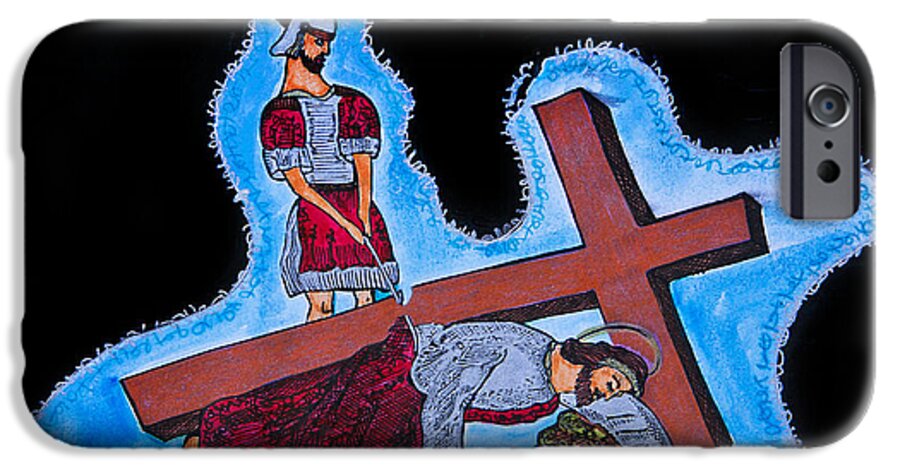 Crucifixion iPhone 6 Case featuring the painting The Way 2 by Alex Art