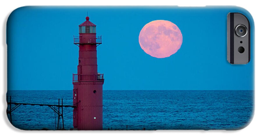Lighthouse iPhone 6 Case featuring the photograph Tidal Moon and Lighthouse by Bill Pevlor