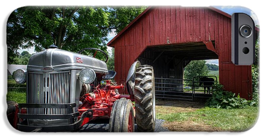 Barn iPhone 6 Case featuring the photograph Tractor And Barn by Jason Barr