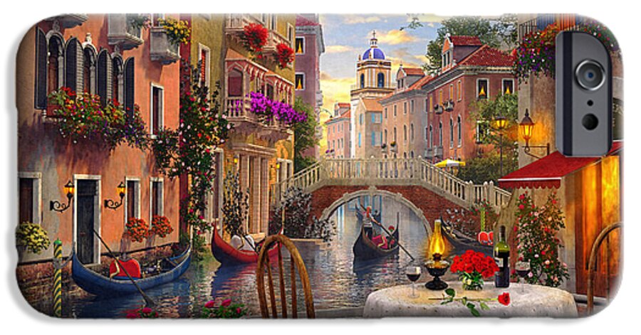Dominic Davison iPhone 6 Case featuring the digital art Venice Al fresco by MGL Meiklejohn Graphics Licensing