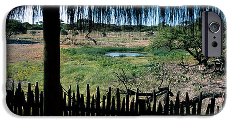 Photography iPhone 6 Case featuring the photograph View From A Hut, Waterhole, Onguma Bush by Panoramic Images