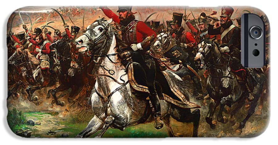 France iPhone 6 Case featuring the painting Vive L'Empereur by Mountain Dreams