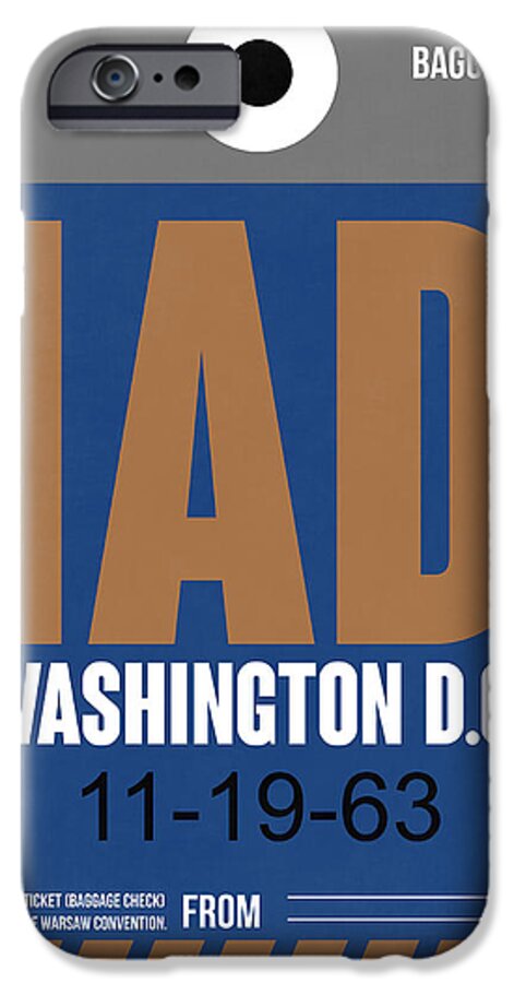 Washington D.c. iPhone 6 Case featuring the digital art Washington D.C. Airport Poster 4 by Naxart Studio