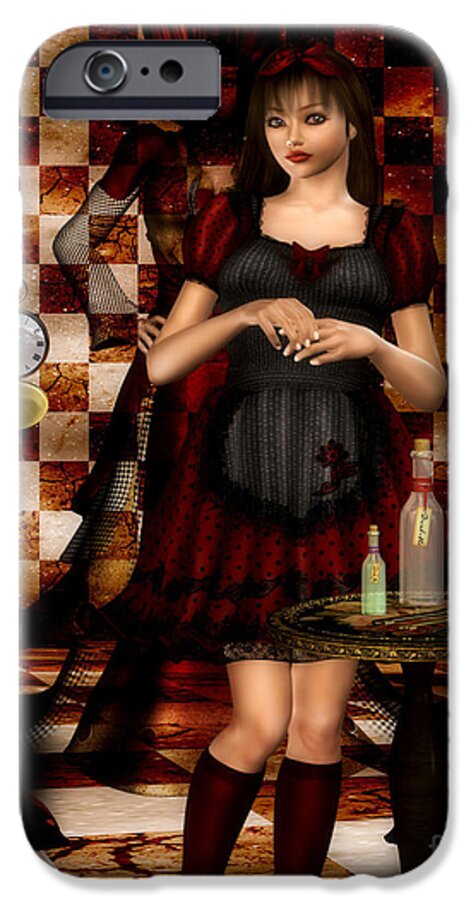 Alice In Wonderland iPhone 6 Case featuring the digital art What Now Alice? by Putterhug Studio