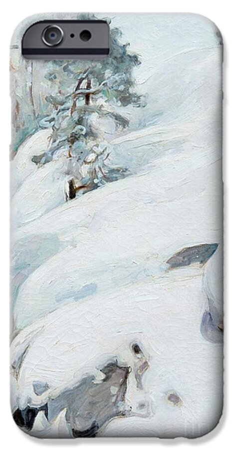 Nordic iPhone 6 Case featuring the painting Winter Landscape by Celestial Images