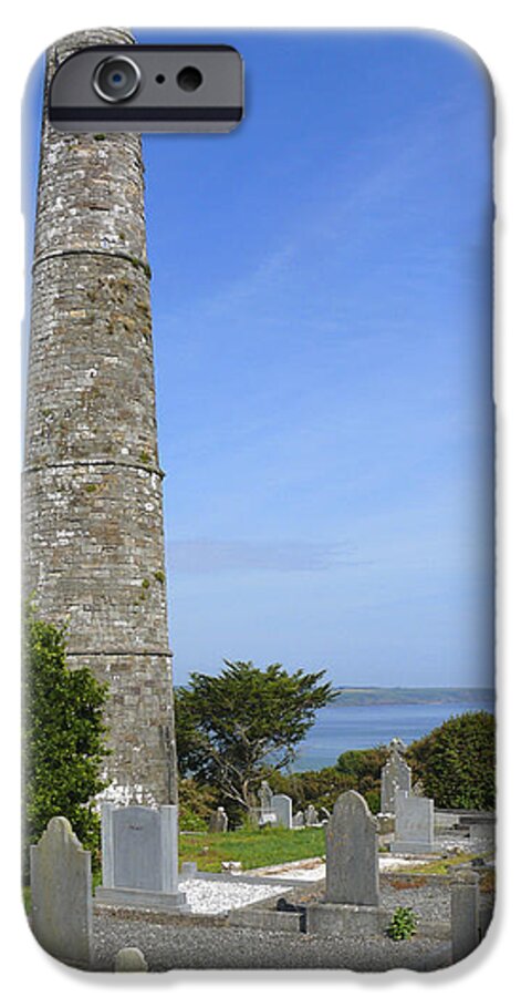 Ardmore Round Tower iPhone 6 Case featuring the photograph Ardmore Round Tower - Ireland by Mike McGlothlen
