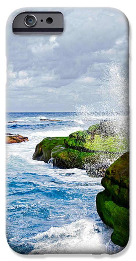 Algae iPhone 6 Case featuring the photograph Ocean Wave Breaks On La Jolla California's Pacific Coast by Susan McKenzie