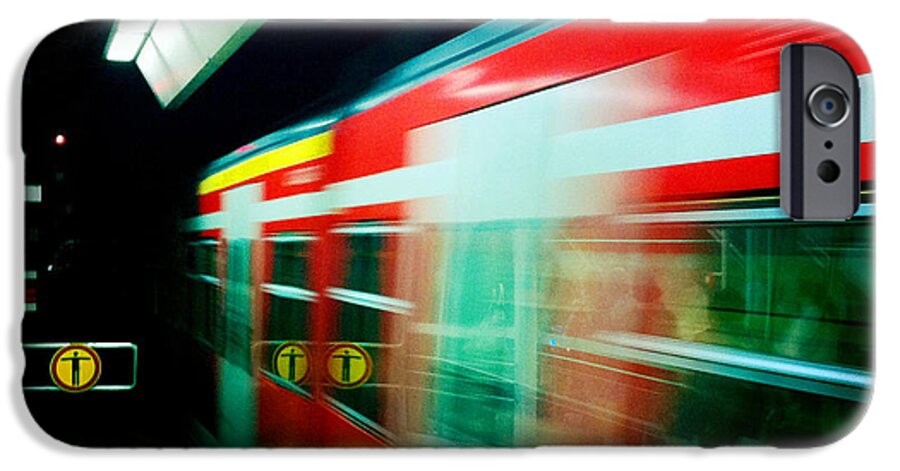 Train iPhone 6 Case featuring the photograph Red train blurred by Matthias Hauser