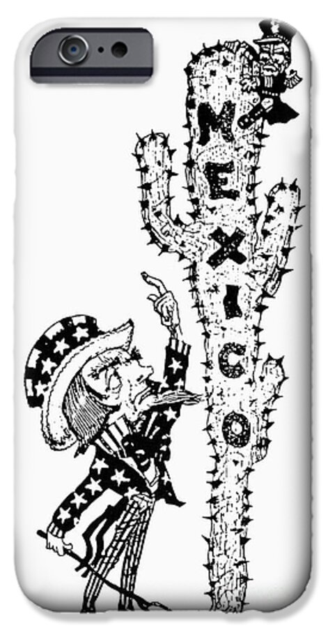 1914 iPhone 6 Case featuring the photograph UNCLE SAM & HUERTA, c1914 by Granger