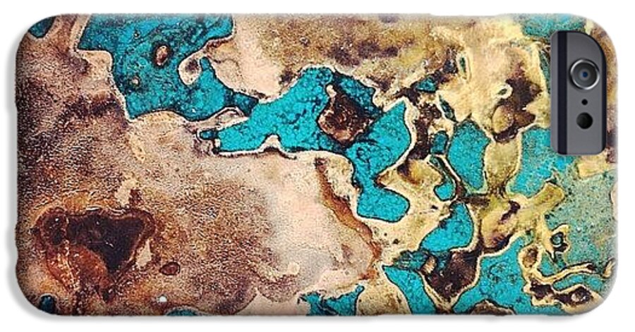 Copper iPhone 6 Case featuring the photograph Verdigris texture by Nic Squirrell