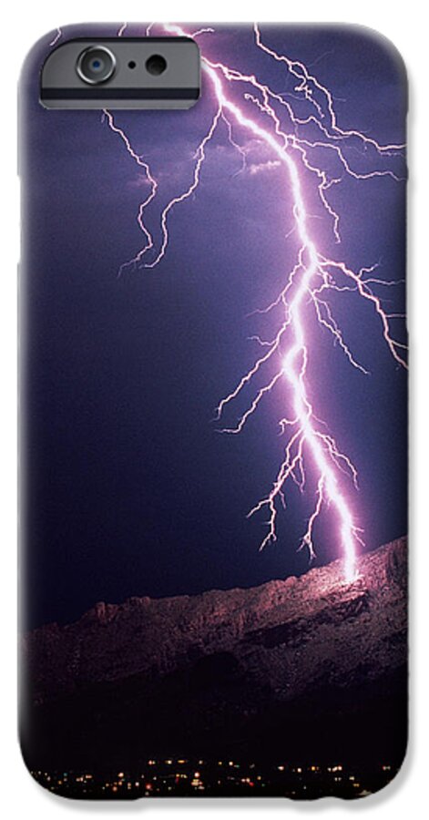 Move Movement Moving iPhone 6 Case featuring the photograph Lightning Over Tucson #1 by Keith Kent