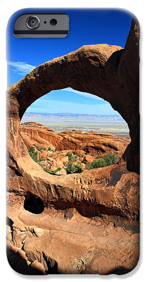 Arch iPhone 6 Case featuring the photograph Double 0 Arch in Arches National Park #3 by Pierre Leclerc Photography
