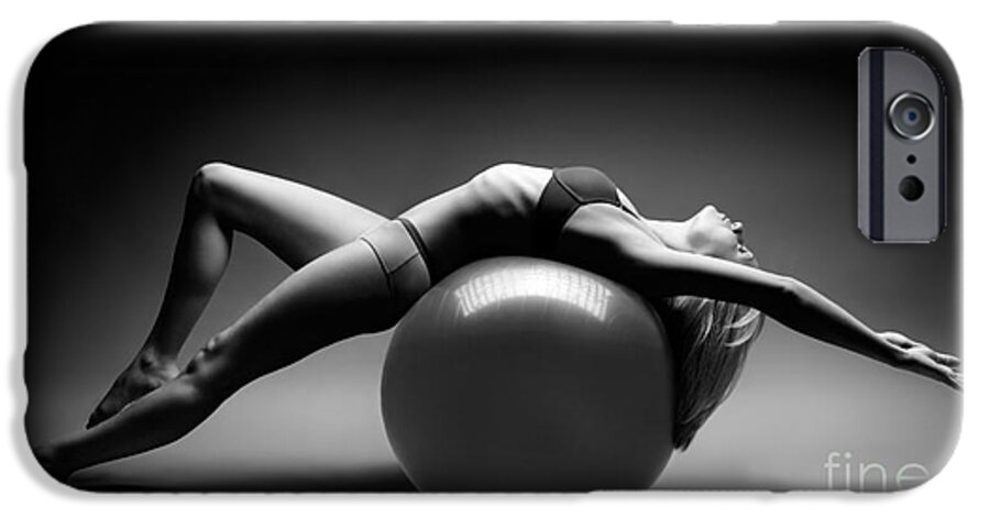 Woman iPhone 6 Case featuring the photograph Woman on a Ball #3 by Maxim Images Exquisite Prints