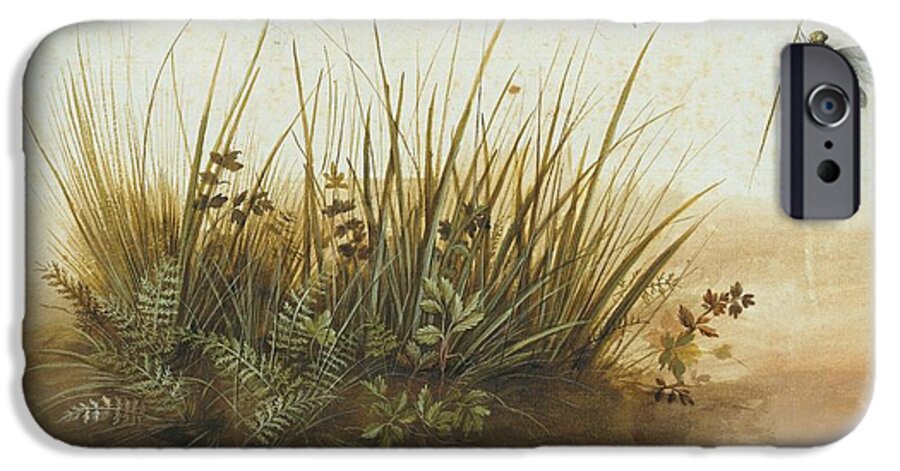 Hans Hoffmann iPhone 6 Case featuring the painting A Small Piece Of Turf by Hans Hoffmann