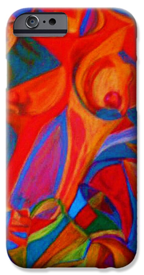 Abstract iPhone 6 Case featuring the pastel Abstract Nude by Dorneisha Batson