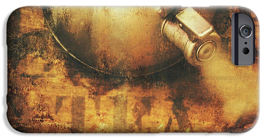 Old iPhone 6 Case featuring the photograph Antique old tea metal sign. Rusted drinks artwork by Jorgo Photography