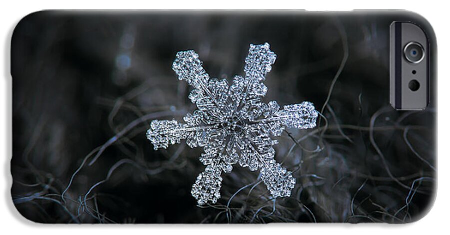 Snowflake iPhone 6 Case featuring the photograph December 18 2015 - snowflake 1 by Alexey Kljatov