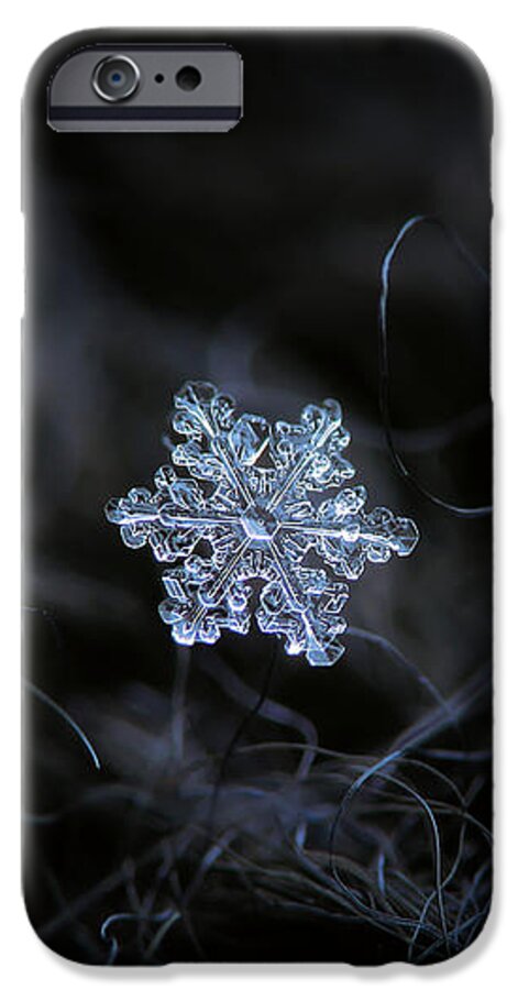 Snowflake iPhone 6 Case featuring the photograph Real snowflake - 2017-12-07 1 by Alexey Kljatov