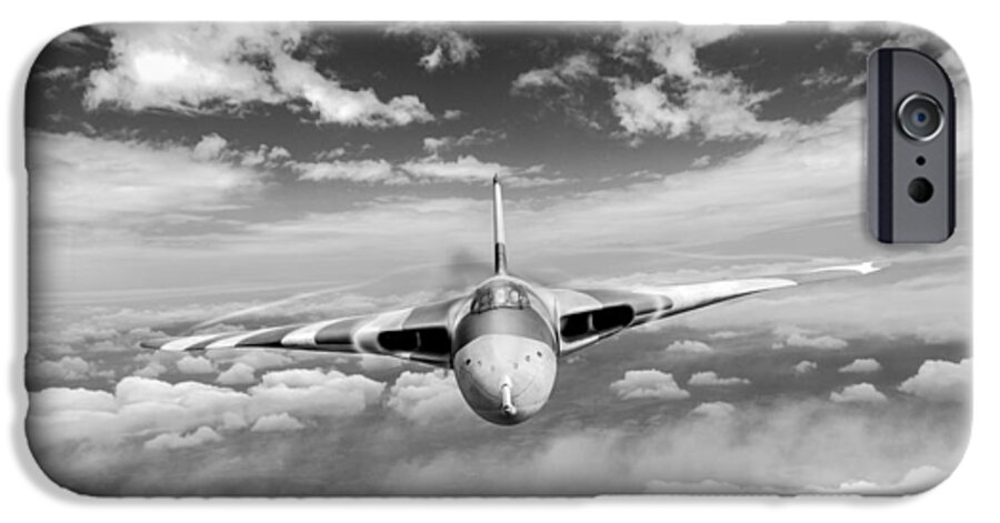 Avro Vulcan iPhone 6 Case featuring the digital art Avro Vulcan head on above clouds by Gary Eason