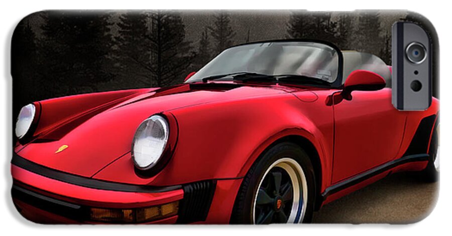 German iPhone 6 Case featuring the digital art Black Forest - Red Speedster by Douglas Pittman