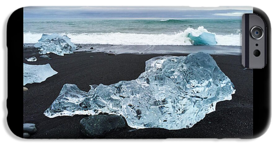 Iceland iPhone 6 Case featuring the photograph Blue Ice in Iceland Jokulsarlon by Matthias Hauser